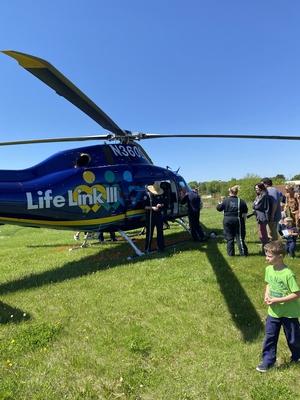 LifeLink helicopter on display at Trista Day